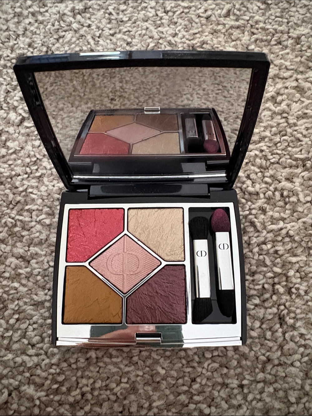 Dior 5-Color Eyeshadow Palette — Pink, Gold, Burgundy, Brown